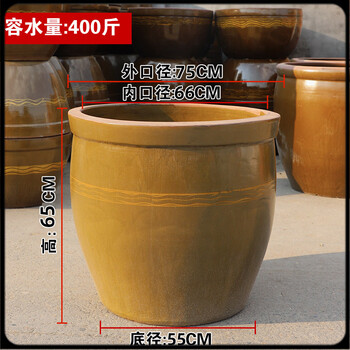 He jiagong pickled vegetable jar jar pickled vegetable household water jar jar earthen jar ceramic rice jar earthenware basin small jar old-fashioned pickle marinated meat jar holding 400 pounds of water thin and tall water jar (thickened type) lead-free