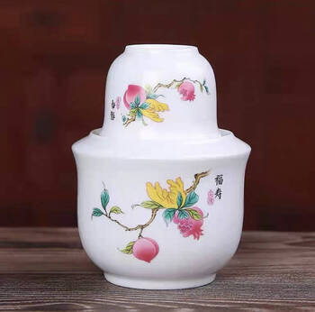 Yong huan warm wine warmer, hot wine pot, ceramic wine glass, two liang and half category optional (two liang) fushou