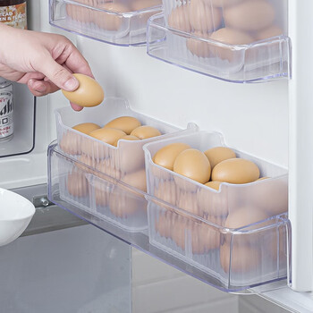 Home katei story japanese refrigerator storage box egg box fruit box food grade crisper box side door artifact kitchen packaging organizing box single compartment style-3 piece set
