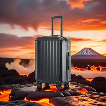 Ye yu luggage wheel trolley suitcase student luggage password box men and women 610# zipper style noble black 20 inch suitable for boarding