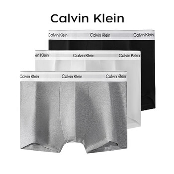 Calvin kleinck men's cotton boxer briefs 3-piece set lv00nb4389 mp1 black/grey/white xl
