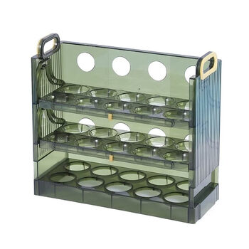 Jingxuan egg storage box refrigerator side door storage rack reversible kitchen special egg tray storage box egg box reversible egg storage box 3 layers can hold 30 eggs