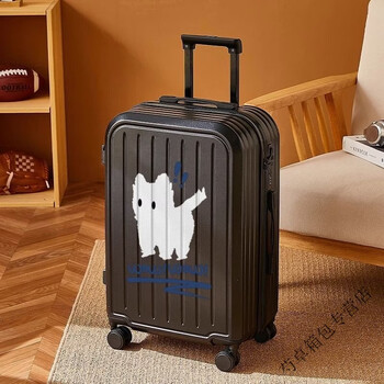 Ye yu's high-looking cartoon password box suitcase trolley suitcase small-inch boarding case for students boys and girls black 26 inches suitable for long-distance travel
