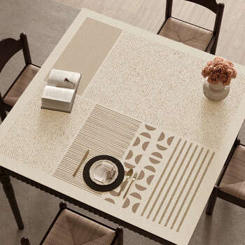 Yong huan square table mat restaurant anti-dirty easy care no-wash mat table cloth qinghan 65x65cm