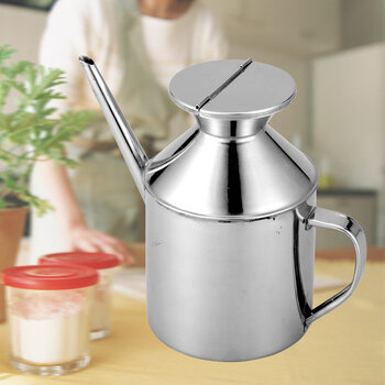 Tuojin japan imported quality thickened stainless steel oil pot soy sauce pot tip leak-proof condiment bottle oil bottle vinegar bottle ounce pot 7.5cm with ears_(450ml)