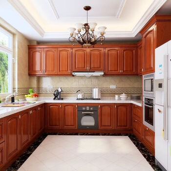 Yong huan pure house kitchen cabinet rubber wood door panel cabinet solid wood multi-layer door panel cherry wood 1 meter