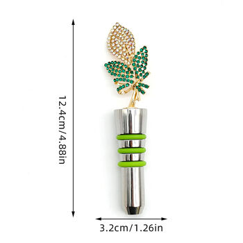Fantasy leaf wine stopper, plant wine bottle stopper, red wine stopper, vacuum wine stopper gift bag, gold and green ribbon leaf wine stopper gcl316j1112505