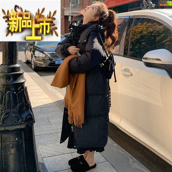 The initial diameter is super good-looking, black mid-length down jacket for women, new winter style, brilliant autumn drama jacket, black (upgraded version), thickened, xs, within 90 pounds