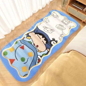 Crayon shin-chan bedroom bedside blanket imitation cashmere thickened bay window cushion soft skin friendly living room sofa cushion cute cartoon xiaoxin blue quilt 40x80cm imitation cashmere
