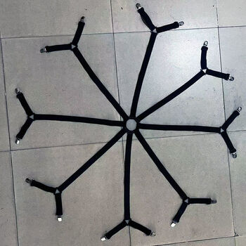 Wing fantasy 8-way 16-clip sheet holder fixed bedspread anti-running clip sofa quilt artifact sofa cushion anti-slip bed sheet black 8-way 16-clip