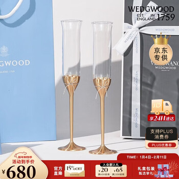 Wedgwood new year gift wedding gift verawang love knot rope golden champagne glass wine glass set