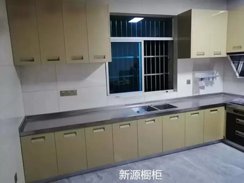 Yusenyi stainless steel integrated cabinet custom-made thickened 304 stainless steel solid stainless steel countertop 304 integrated stainless steel lower cabinet 1 meter
