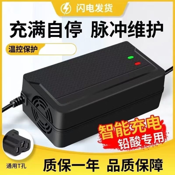 Automatic power-off three-wheeled electric vehicle battery car charger power adapter 48v60v72v96v20ah lead-acid universal full self-stop model 60v45ah universal t hole
