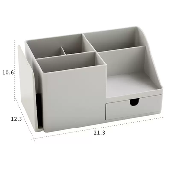 Yusenyi office desktop storage box student stationery desk good things dormitory storage rack desk artifact small gray (length 21.329 width 12.3 height 10.6cm)