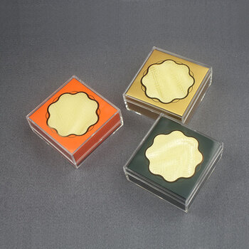 Wings and wings inner box rectangular gift box transparent packaging box wholesale empty box orange 12x12x5cm