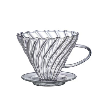 Olodo quality coffee sharing pot v60 hand-brewed coffee glass filter cup coffee set coffee pot hand-brew set transparent storm glass filter cup large size (for 2-4 people)