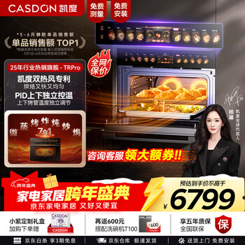 Casdon yang mi endorses dual hot air embedded micro steaming and baking all-in-one machine 19-inch large color screen 2025 new steaming oven sr52fdf24-tr pro