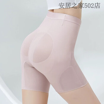 Missmoss strong tummy control butt lifting pants, body shaping pants, mid-waist breathable, seamless buttock artifact, postpartum underwear for women, fog purple, strong mid-waist version, card size m 90-100 pounds