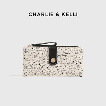 Other/other chinese valentine's day gift charlie&kelli women's bag new clutch bag long wallet multi-function black