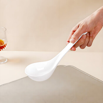 Sky top large ceramic spoon rice spoon bone china pure white household tableware mago 1 piece