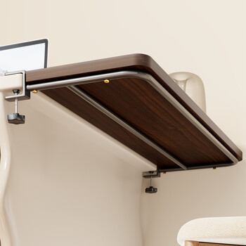 Fanlilin new desktop extension board, computer desk extension extension board, desk keyboard bracket, dormitory desk widening artifact, walnut color 8.5*25 foldable