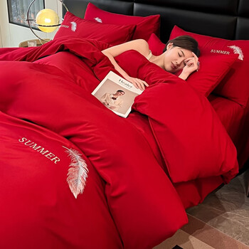 Fantasy wedding quilt cover single piece red wedding double quilt cover disposable single quilt female wedding series hotel pickup colorful chinese red hql dark single piece quilt cover suitable for 180x220 quilt core