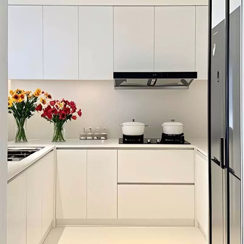 Yusenyi kitchen kitchen cabinets integrated cabinets whole house customized wardrobe doors customized furniture cabinets bunny eco-friendly shanghai moonlight white 1 meter