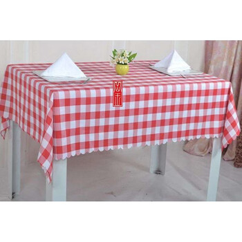 Fantasy plaid tablecloth rectangular small square table picnic hotel restaurant coffee table cloth living room tablecloth round tablecloth cover scarlet white grid the above is the size of the tablecloth. customized size