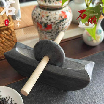 Tuojin imported high-quality tea grinder from japan, bluestone roller, song dynasty tea grinder, medicine mortar, old-fashioned tea powder grinder, polished length 50 cm