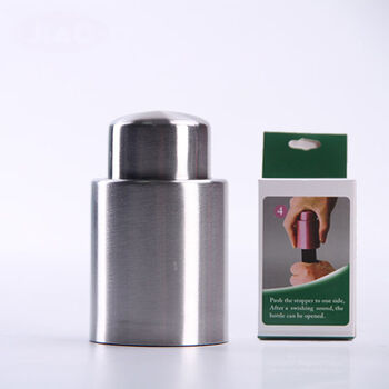 Yingfan professional push-type integrated vacuum stopper red wine stopper wine bottle stopper red wine pumping fresh-keeping stopper commonly used wine stopper for bartending stainless steel red wine stopper large size