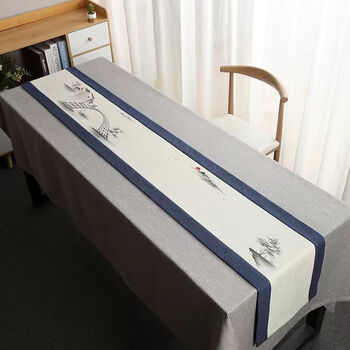 Customized table flags, tea mats, bed flags, tablecloths, tv cabinets, shoe cabinets, long conference table flags, printed embroidery strips, custom-made table flags, tea mats, bed flags, tablecloths