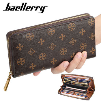 European and american ladies wallet long card holder 2024 new handbag multifunctional versatile zipper large capacity clutch bag for women brown n5566 collection priority delivery