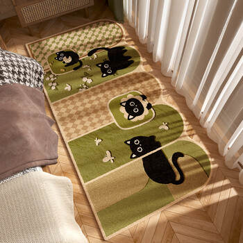 Fantasy ancient style brown carpet bedroom bedside carpet girl's bedroom floor mat bedside blanket children's room thickened foot mat tkdfy artist 8 60x120cm