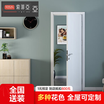 Sophia wooden door, whole house custom interior door, modern simple bedroom door, living room partition door, kitchen and bathroom door, membership fee