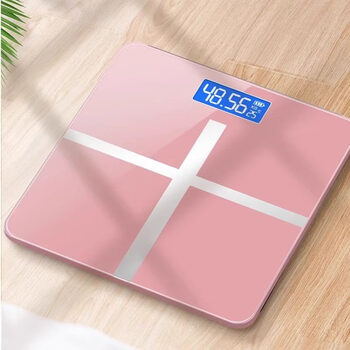 Shijanu 2025 new high-quality electronic scale for household use with accurate small rechargeable battery human body weighing rose gold battery