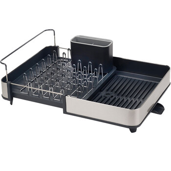 Sanqihu joseph joseph stainless steel drain basket double-layer dish rack no-punch hole kitchen storage rack expandable bowl single-layer expandable dish rack