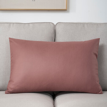 Xinjinngle large rectangular sofa cushion technological fabric living room large cushion solid color back cushion pillow lumbar pillow customized boundless plum red 30cm*50cm pillow core included (lumbar pillow core included)