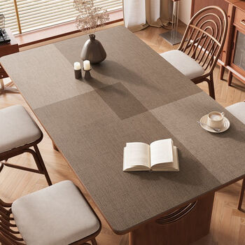 Yong huan waterproof, oil-proof and high temperature resistant tablecloth leather disposable coffee table table mat easy care and dirty resistant coffee table cloth desk mat 60x120 linen pattern scattered