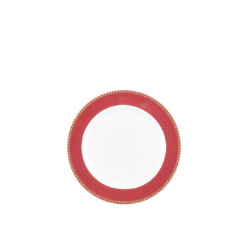 Jieyunmao ins european-style festive tableware light luxury western dinner plate steak plate banquet plate household red tableware plate 8-inch red edge plate