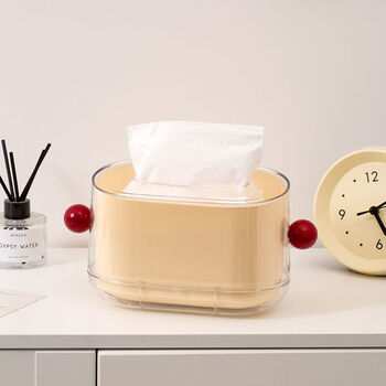 Fantasy nordic ins desktop trash can tissue box paper box two-in-one home table tissue bag photo ornament black two-sided silver ball