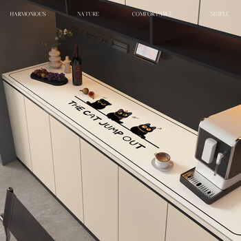 Fantasy sideboard mat, shoe cabinet and wine cabinet mat, anti-dirty tv cabinet mat, doubtful charcoal ball, resistant to pressure and leaves no traces, 30 100cm, wipeable and no-wash