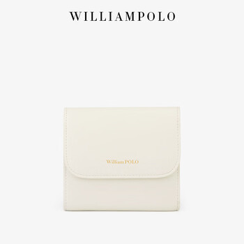 Williampolo emperor paul wallet women's 2025 new genuine leather coin purse women's mini small bag wallet simple card holder white