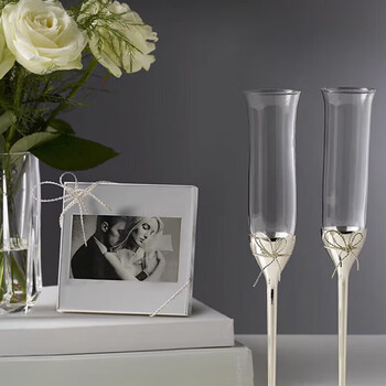 Wedgwood official direct sales verawang love knot rope champagne glass & mini photo frame