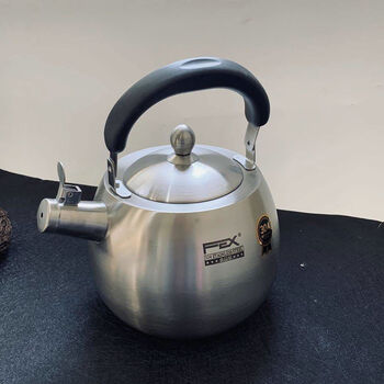 Fulxin auchan extra thick one-piece 304 stainless steel kettle sound whist gas gas fire kettle 1ml european matte 5l