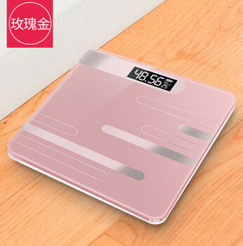 Electronic weight scale household healthy body scale gift accurate weighing scale line rose gold 26*26cm battery