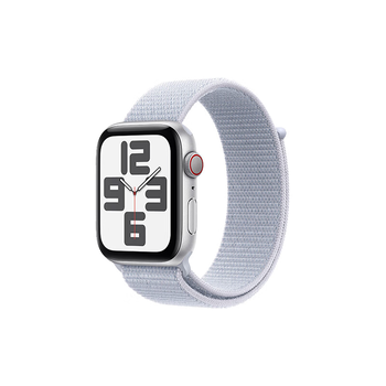 Apple/apple watch se smart watch gps+ cellular model 44mm silver aluminum metal case blue cloud color loop sports strap mxj03ch/b