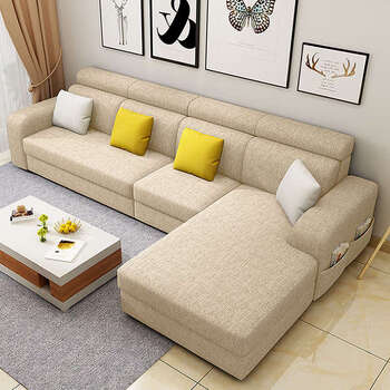 Yusenyi sofa removable and washable small apartment imperial concubine living room coffee table combination set year beige 2.2m sponge version