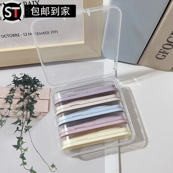 Shantou lincun silicone remover box 5 sets contact lens case remover body silicone tweezers contact lens box remover wear suction wand clip five pack color