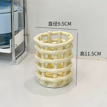 Yusenyi ceramic comb storage washing powder room makeup brush sink handstand storage box toothpaste toothbrush storage rack (new color) ceramic storage tube small cream (new color) ceramic storage tube small cream