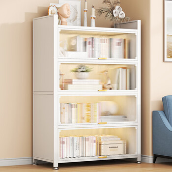 Tangji steel bookcase children's bookshelf storage rack vertical storage cabinet storage cabinet integrated wall cabinet 2 doors long 60